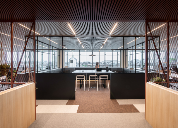 Workspace sample area in CBRE Belgium's Brussels offices